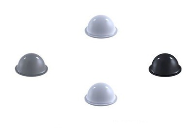 Black Self Adhesive Polyurethane Bumper Stops Feet Bumpons 16mm x 7.9mm Domed (Pack of 3,072)